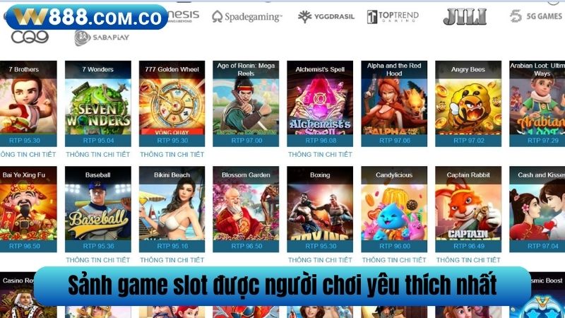 Sảnh nổ hũ được người chơi yêu thích nhất