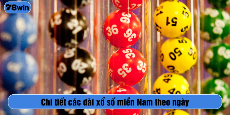 Chi tiết các đài xổ số miền Nam theo ngày